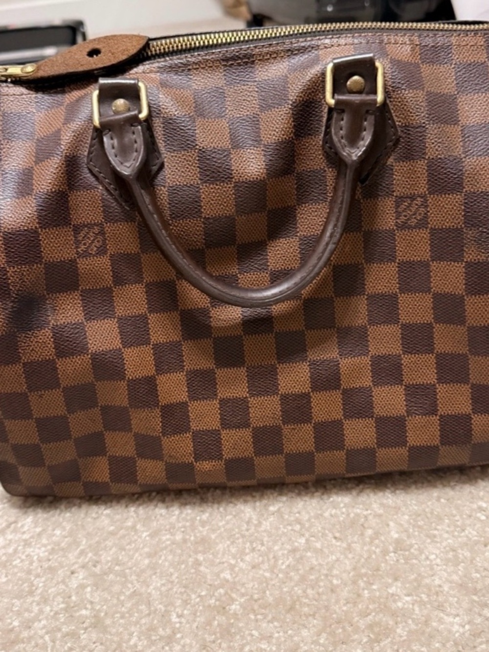 Louis Vuitton Brown Damier Ebene Canvas Shoulder Bag